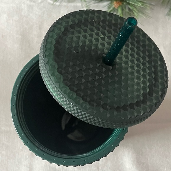 Starbucks 💫Dark Green Matte Jelly Diamond Studded Tumbler 24oz. / 710ml Venti - Picture 5 of 10